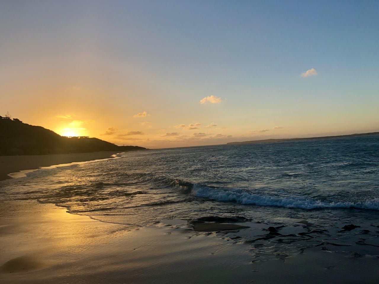 Mozambique: Sunset over the Indian Ocean. Machangulo.